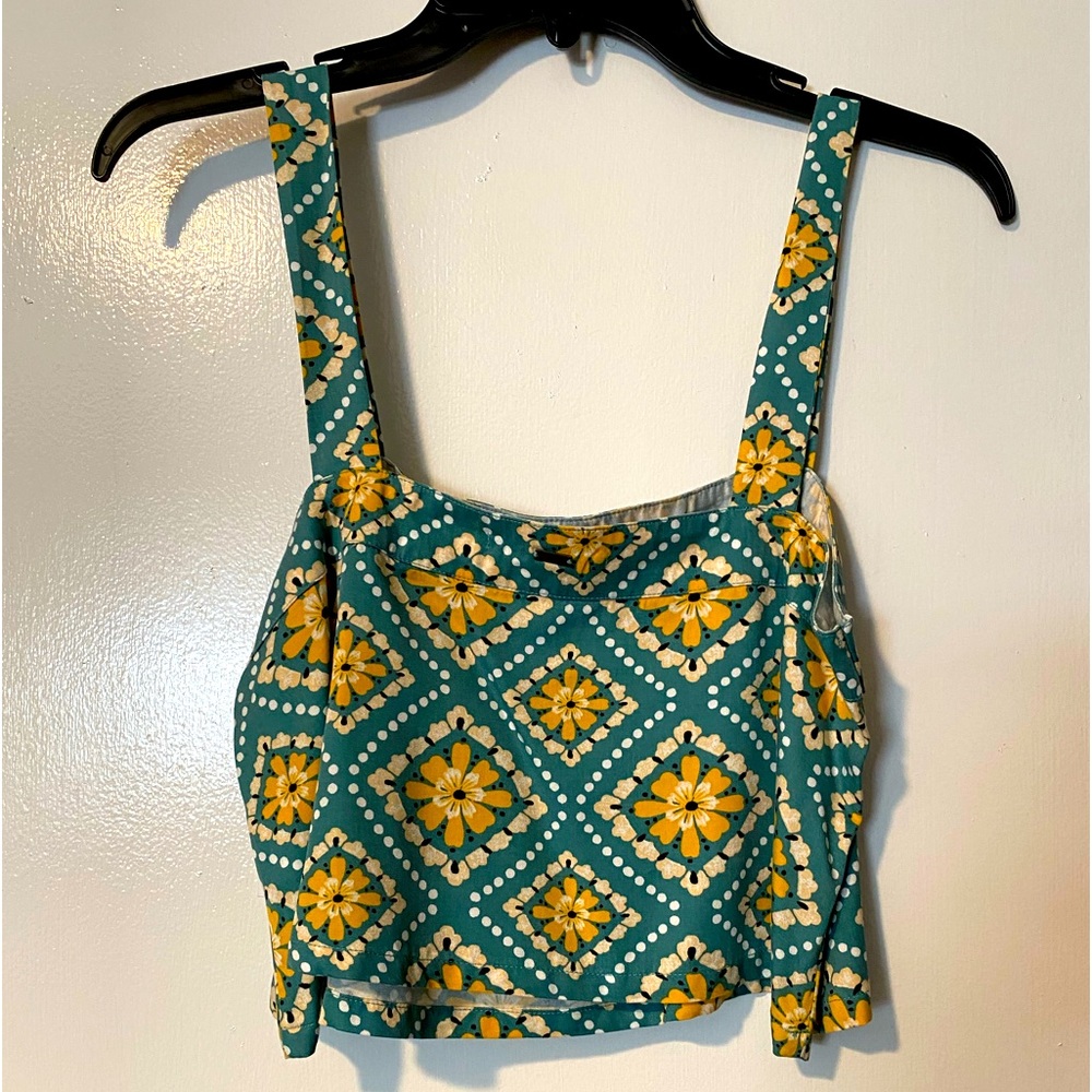 NWT Girls Size Small Bikini Swimwear Swimsuit Shirt Floral Flower Tank Top